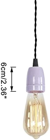 KAYYELAMP 3-Light H Track Pendant Light with Purple Ceramic Base