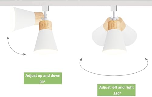 KAYYELAMP Set of Three Track Light Heads with Adjustable Angle and Rotation