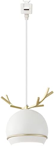 SKIVTGLAMP Dimmable Track Pendant Light 32 Ft Macaron White Iron Shade