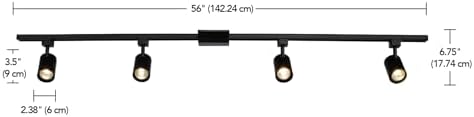 Globe Electric Tribeca 4-Light Track Lighting Kit Matte Black