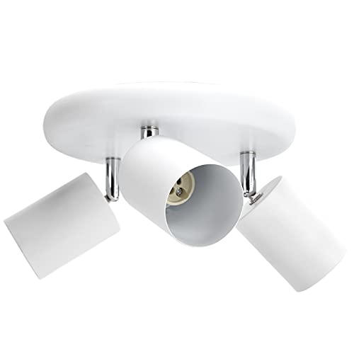 Ceiling Spotlight Holder with Rotatable Base Matte Black 3 Positions