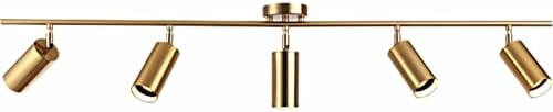 KCO 5-Light LED Track Lighting Kit Brushed Brass 1