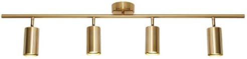KCO 4-Light Gold LED Track Light Kit Brushed Brass