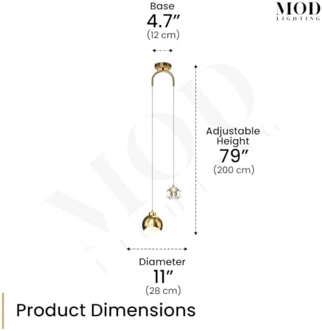 MOD LIGHTING Diana Modern Gold Pendant Light Fixtures 1