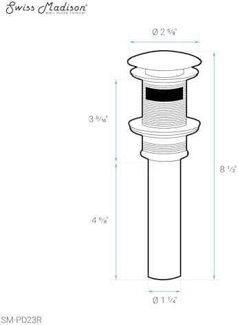 Swiss Madison SM-PD23R 175 Drain Auger Stainless Steel