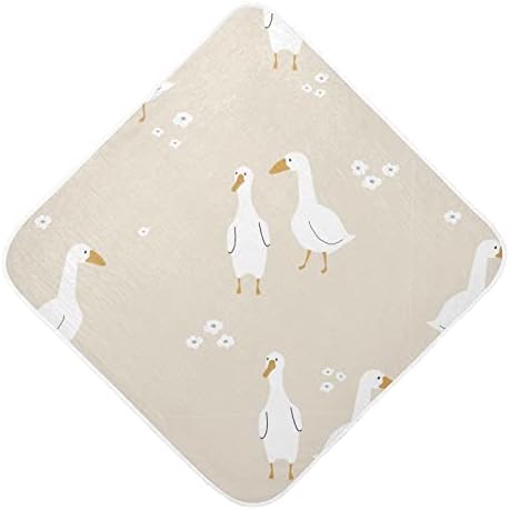 Aslsiy Hooded Baby Towel 30x30in Cotton Soft for Newborn