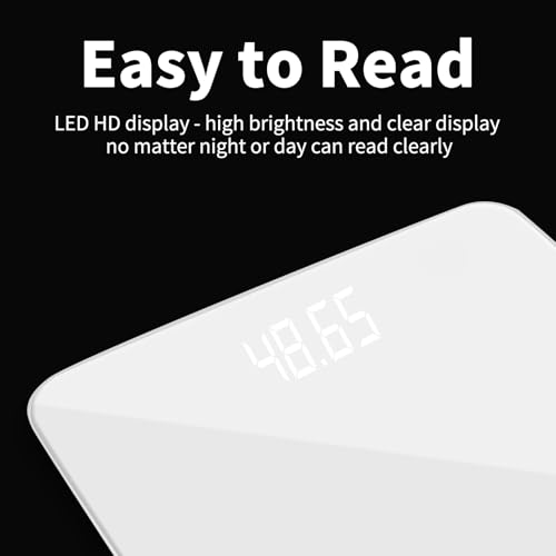 SugarLee Digital Bathroom Scale with Large LCD and 6mm Glass