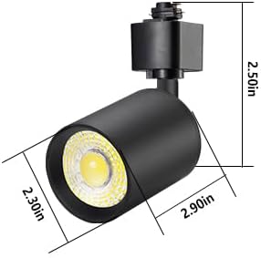 VANoopee 10W Dimmable LED Track Light Heads Black 8-Pack