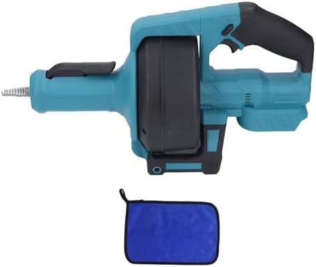 Cordless Electric Drain Auger with Adjustable Speed and Replaceable Hose