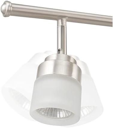 Globe Electric 59865 6-Light Foldable Track Light with Frosted Glass Shades