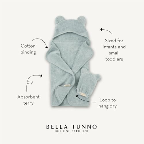 Bella Tunno Baby Bath Towel and Mitt Set - Pumpkin