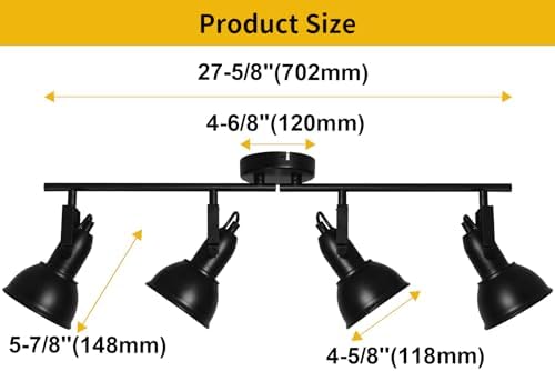HiBay 4-Light Industrial Ceiling Track Lighting