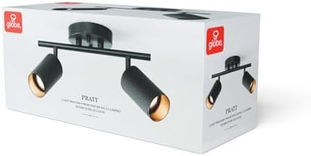 Globe Electric 12 2-Light Track Lighting with Matte Black Shades