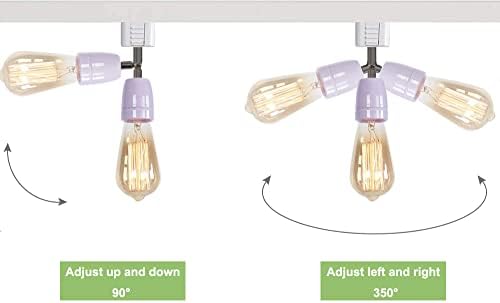 KAYYELAMP Single Circuit H Track Head Pendant Light Purple E26 Base