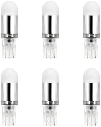 Makergroup T5 T10 Wedge Base LED Bulbs 6-Pack 1Watt Cool White 6000K