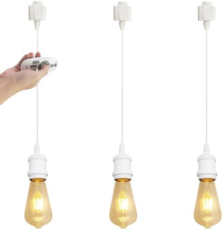3-Pack Lightolier Track Pendant Light with Remote Control and Dimmable Bulbs