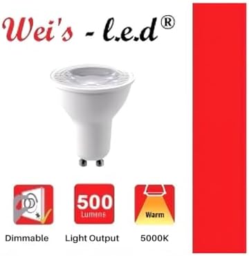 Weis-LED 10 Pack GU10 LED Bulbs Dimmable 5000K