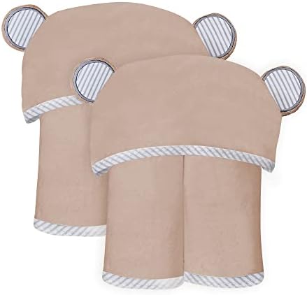 SWEET DOLPHIN 2 Pack Hooded Baby Towel - Brown