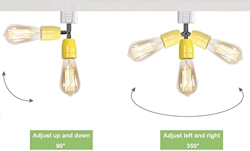 KAYYELAMP Single Circuit H Track Pendant Light E26 Base Yellow No Bulb