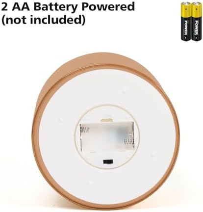 Eywamage 3 Wick Gold Glass Flameless Candle with Remote Control