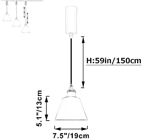 SKIVTGLAMP Remote Control Track Pendant Lamp with Adjustable Length