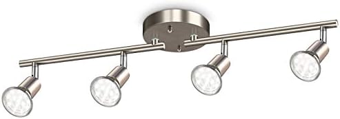 Ascher 4-Light LED Track Lighting Kit with Matt Nickel Finish