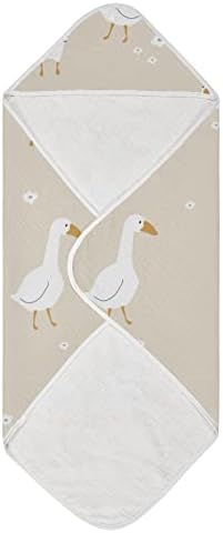 Aslsiy Hooded Baby Towel 30x30in Cotton Soft for Newborn