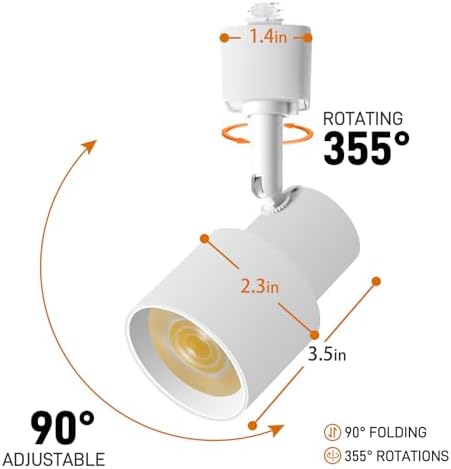 AIBISOD 10W Dimmable H Track Light Heads 4 Pack Warm White