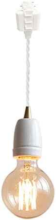 KAYYELAMP H Track Pendant Light White E26 No Bulb No Track