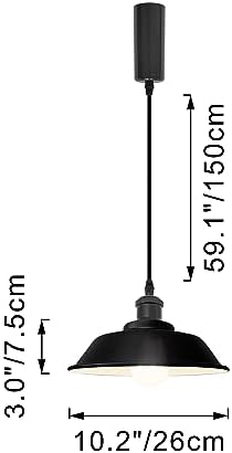 SKIVTGLAMP Remote Control Track Pendant Lamp with Adjustable Height and 3 LED Lights