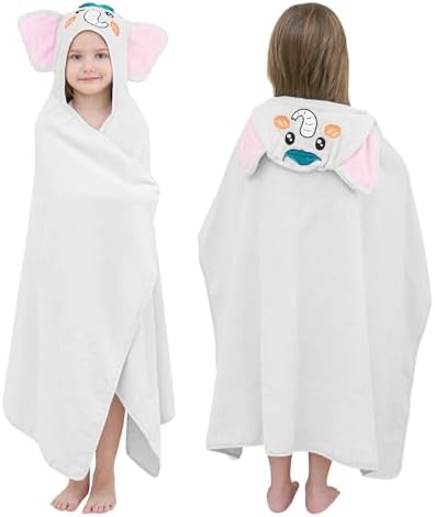 Style Quarters Gray Elephant Hooded Towel for Kids