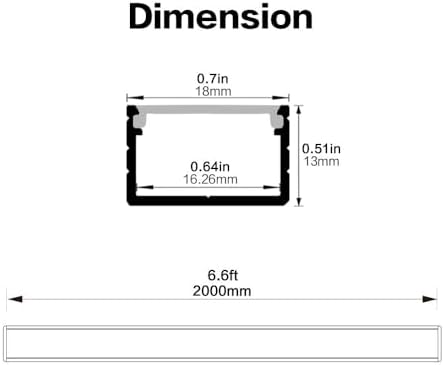 20-Pack 66ft U Shape LED Aluminum Channel System with Milky Cover 1