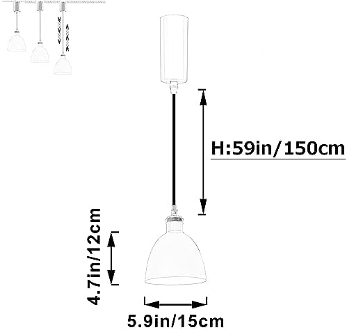 SKIVTGLAMP Adjustable Track Pendant Light with Remote Control