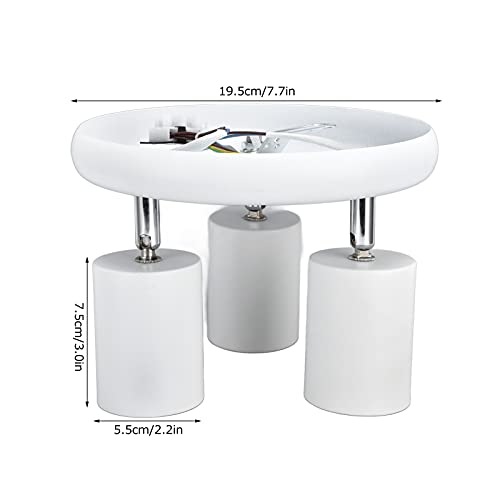 Ceiling Spotlight Holder with Rotatable Base Matte Black 3 Positions