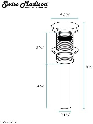 Swiss Madison SM-PD23R 175 Drain Auger Stainless Steel