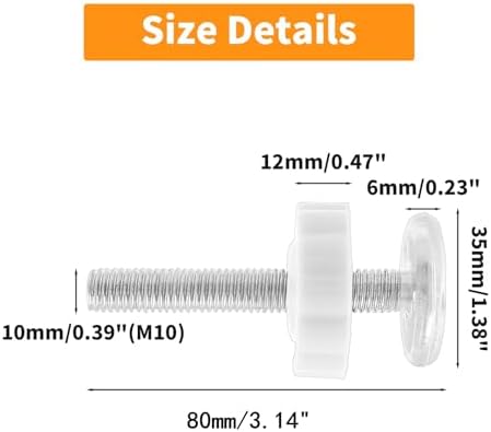 Unlorspy 4 Pack M10 Baby Gate Spindle Rods 1