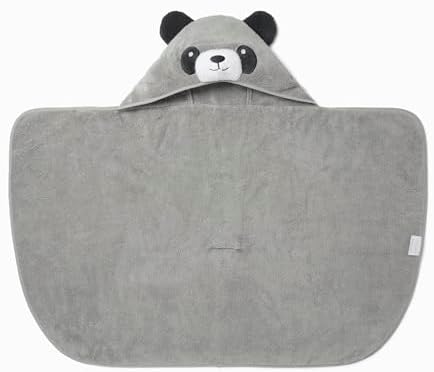 MORI Hooded Panda Bath Towel for Kids - Unisex Grey
