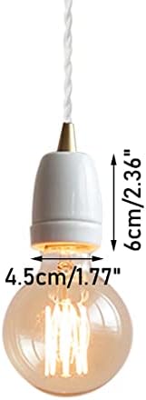 KAYYELAMP H Track Pendant Light White E26 No Bulb No Track