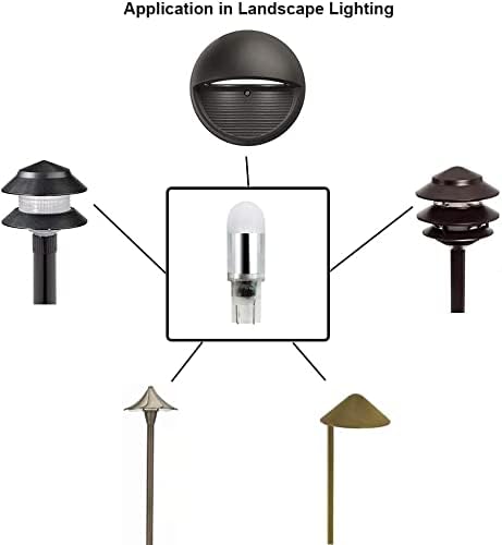 Makergroup T5 T10 Wedge Base LED Bulbs 6-Pack 1Watt Cool White 6000K