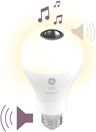 GE LED Speaker Light Bulb 3 Pack Bluetooth Soft White Remote Included
