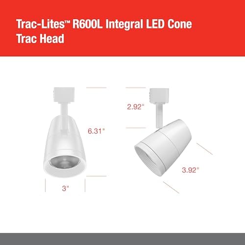 Juno Lighting R600L G2 LED Track Head 95W 50W Equivalent White Dimmable