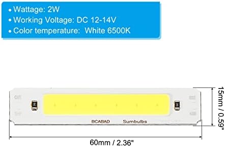PATIKIL 2W DC 5V LED Chip Bulb 2 Pack