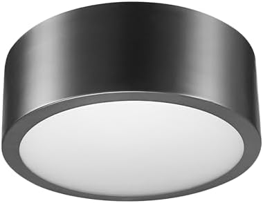 Globe Electric Edinburg LED Flush Mount Ceiling Light Black Iron Finish 1
