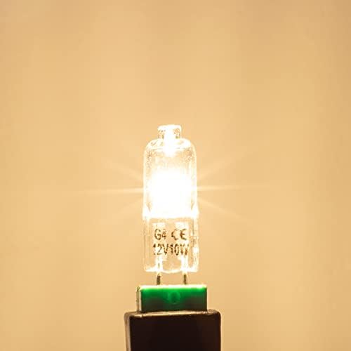 EKSAVE 10W Halogen Bulbs G4 12V 12 Pack Dimmable
