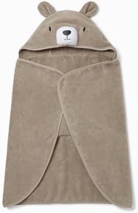 MORI Hooded Bear Bath Towel - Unisex Baby Toddler Towel