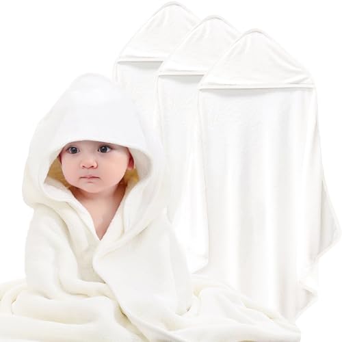 Yaiseiko 3 Pack Hooded Baby Bath Towels