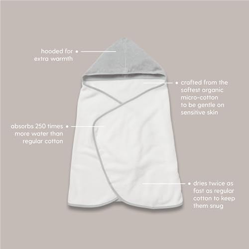 MORI Hooded Bear Bath Towel - Unisex Baby Toddler Towel