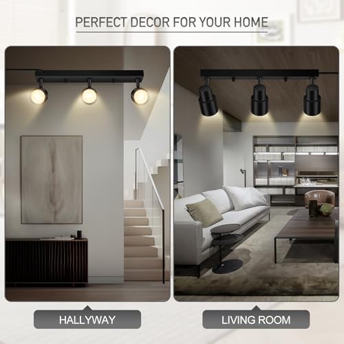 Bricosmocon 3 Light Black Track Lighting Ceiling Fixtures