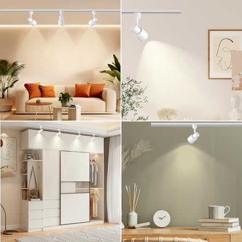 AIBISOD 10W Dimmable H Track Light Heads 4 Pack Warm White