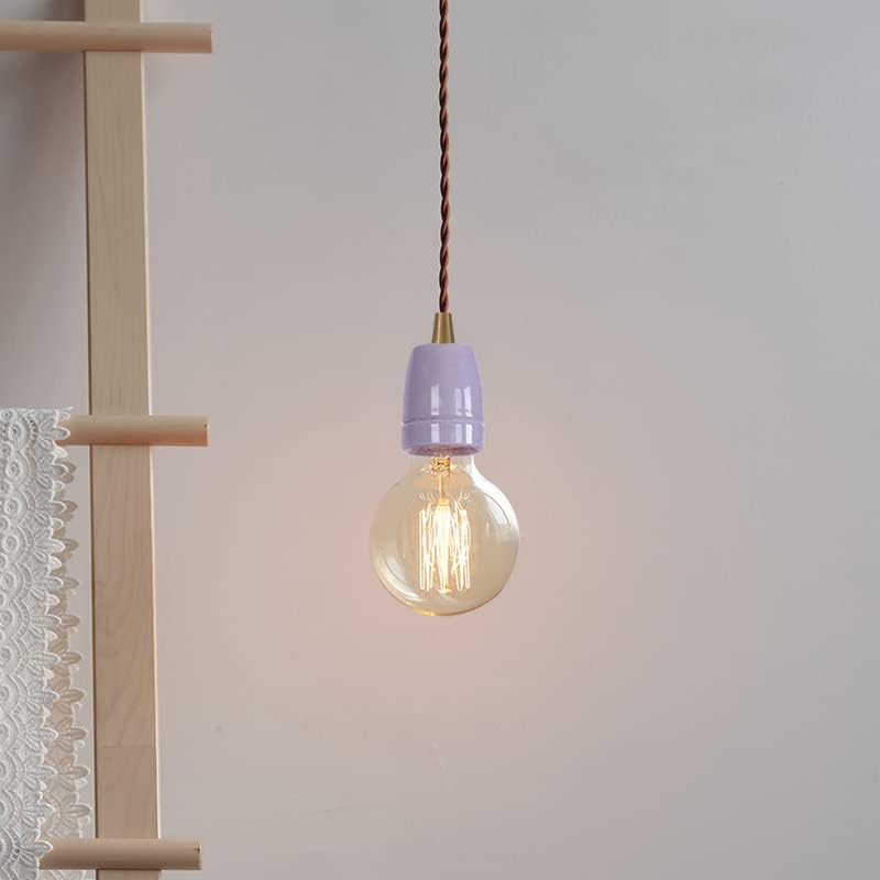 KAYYELAMP Purple E26 Ceramic Track Pendant Light Set of Three 1
